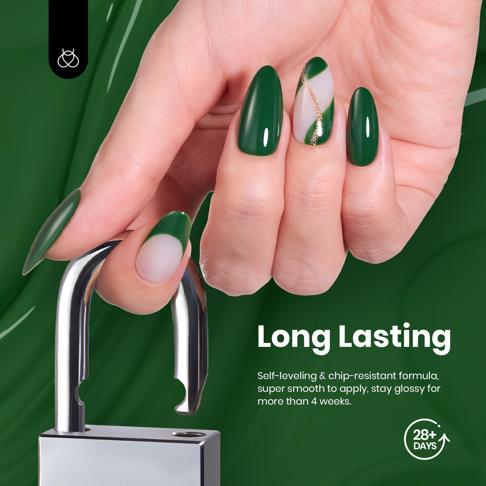 Beetles Gel Nail Polish Set – 6 Colors, 15ml Each, Misty Gray to Dark Green | Soak Off UV/LED Kit