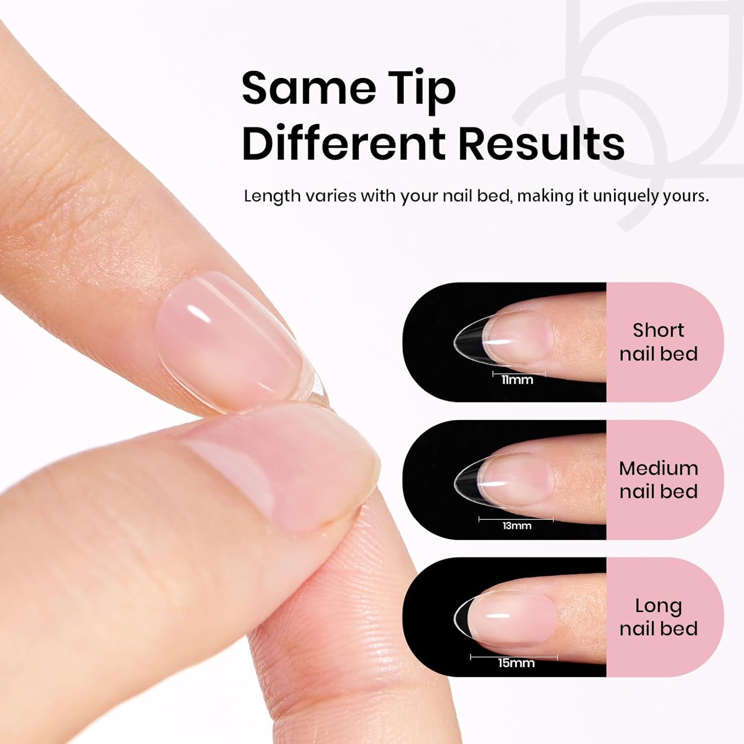 Beetles Gel Nail Tips 576Pcs – Extra Short Almond Half Matte Press-On Nail Tips for Easy DIY Extensions