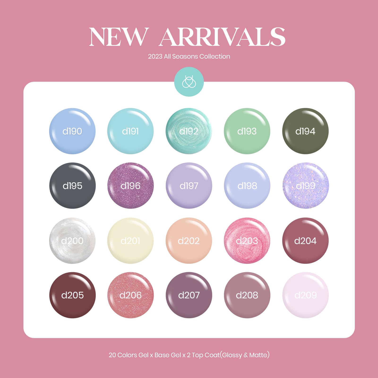 Beetles Gel Polish Set – Healing Elixir: 20 Pastel Colors + Base & Top Coats for DIY Manicure