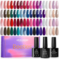 Beetles Gel Polish Set 39Pcs – 36 Colors + 3 No-Wipe Base/Top Coats for DIY Manicure