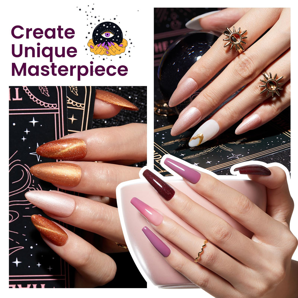 Beetles Cat Eye Gel Nail Polish Set – 6 Magnetic UV Gel Colors