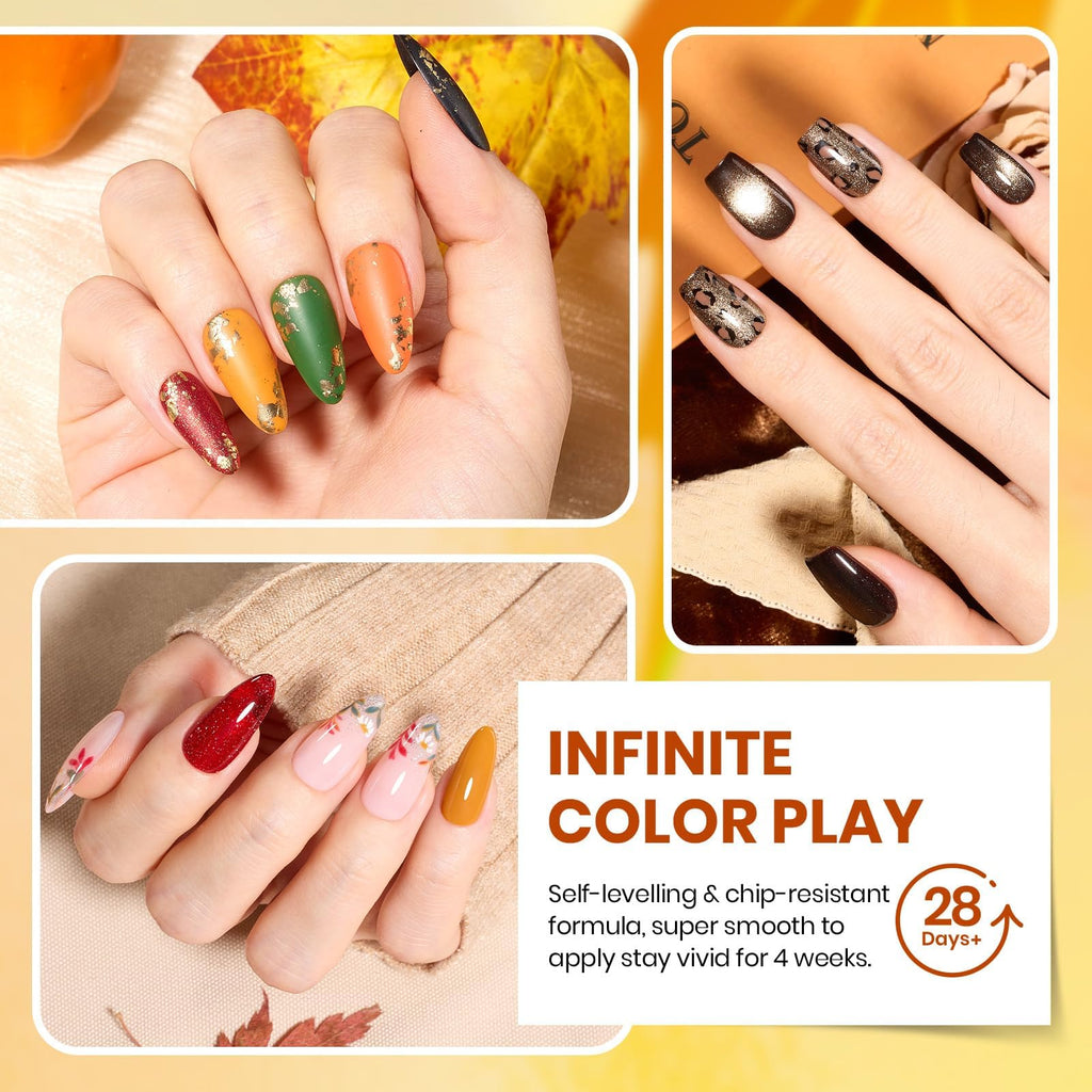 Beetles Gel Polish Set Glint Crush – 20 Colors Cat Eye, Glitter & Solid Finishes with Base & Top Coat