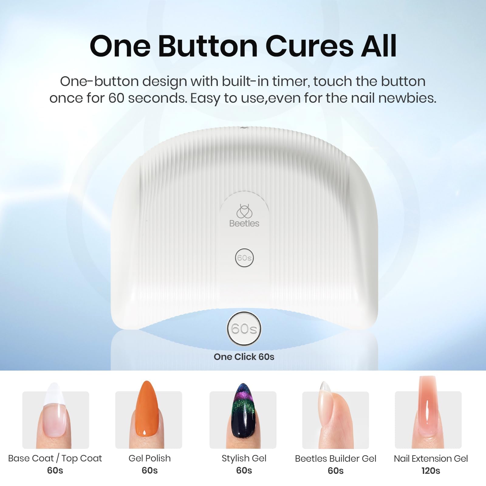 Beetles Gel Polish UV LED Nail Lamp — Fast-Drying, Compact Nail Dryer with Timer