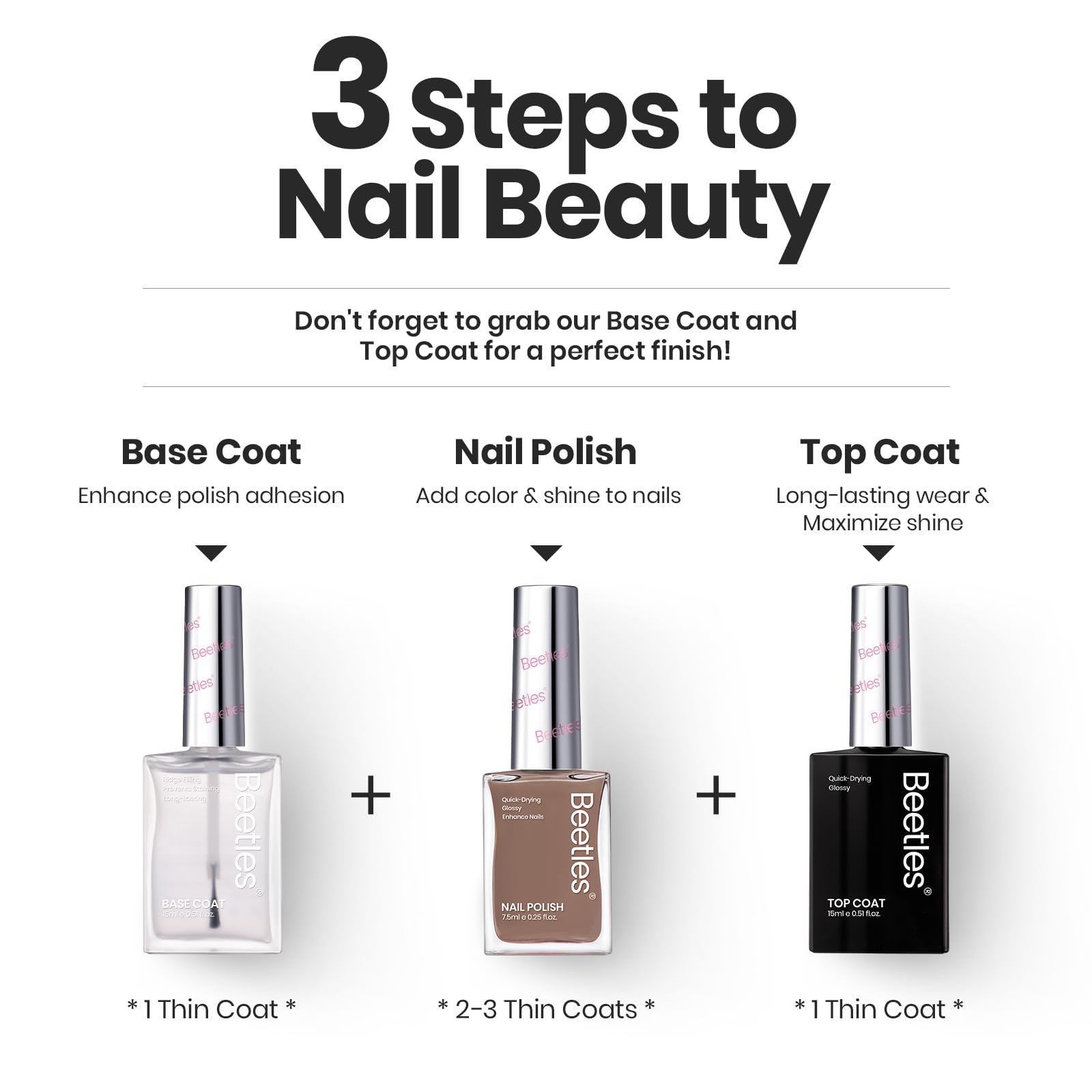 Beetles Fall Nail Polish Set Coconut Mousse – 6 Colors, Quick Dry, Nude Browns