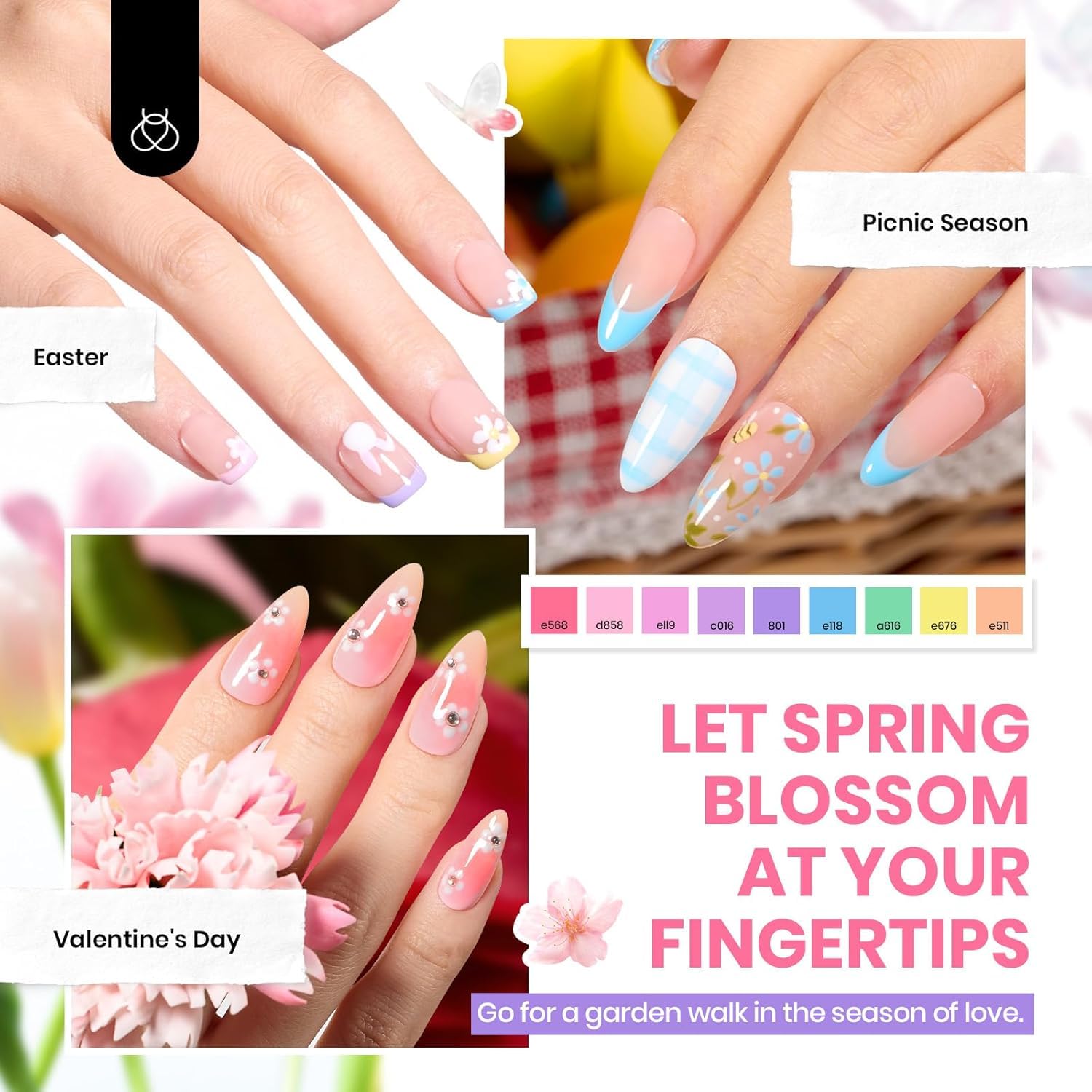 Beetles Winter Gel Nail Polish Set — 60 Colors, Base & Top Coat Kit, 8-Piece Tools, UV/LED Ready for DIY Nails