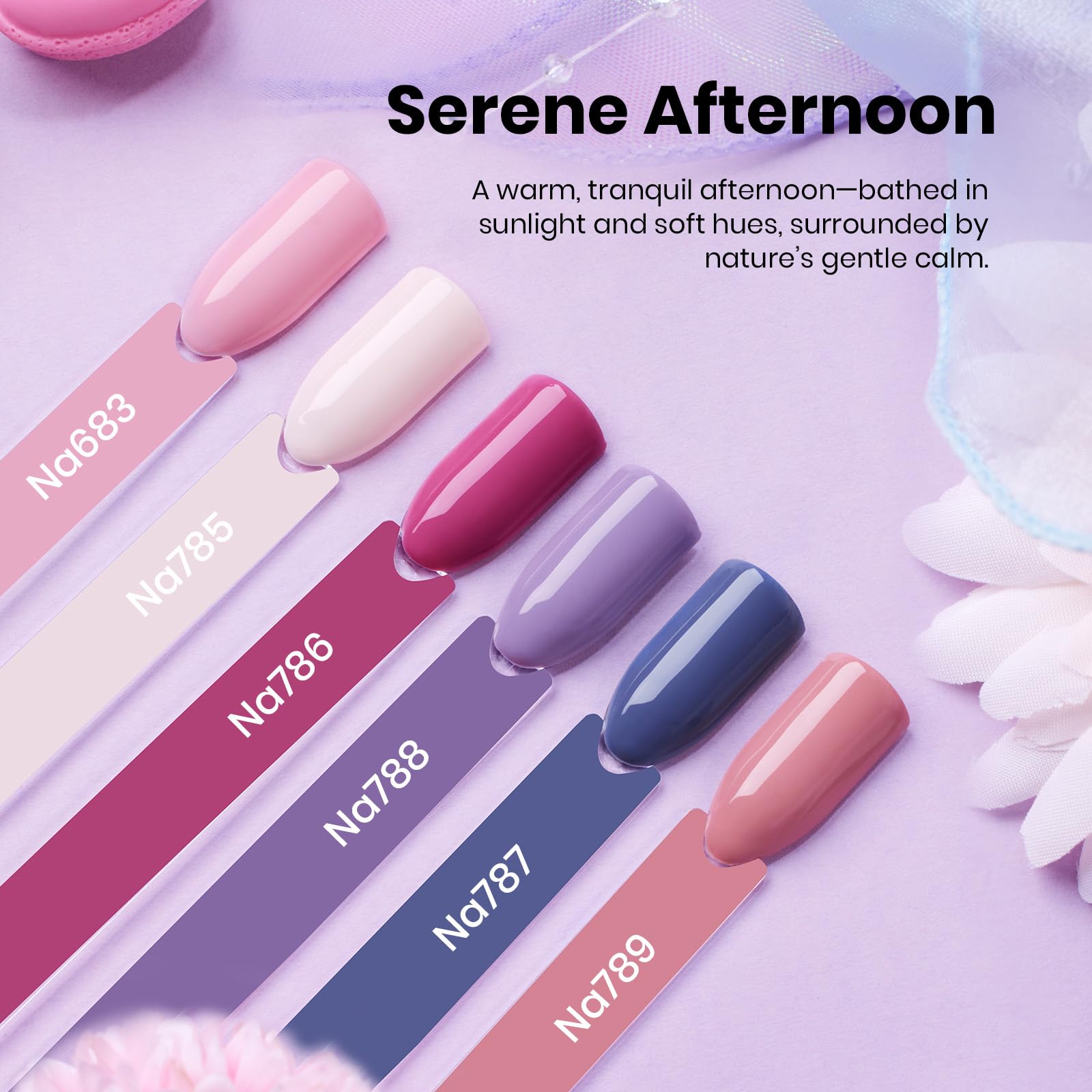 Beetles Hema-Free Gel Polish Set – 6 Pastel Colors, 15ml Each | Soak-Off UV/LED Nail Kit