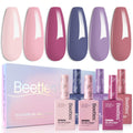 Beetles Hema-Free Gel Polish Set – 6 Pastel Colors, 15ml Each | Soak-Off UV/LED Nail Kit