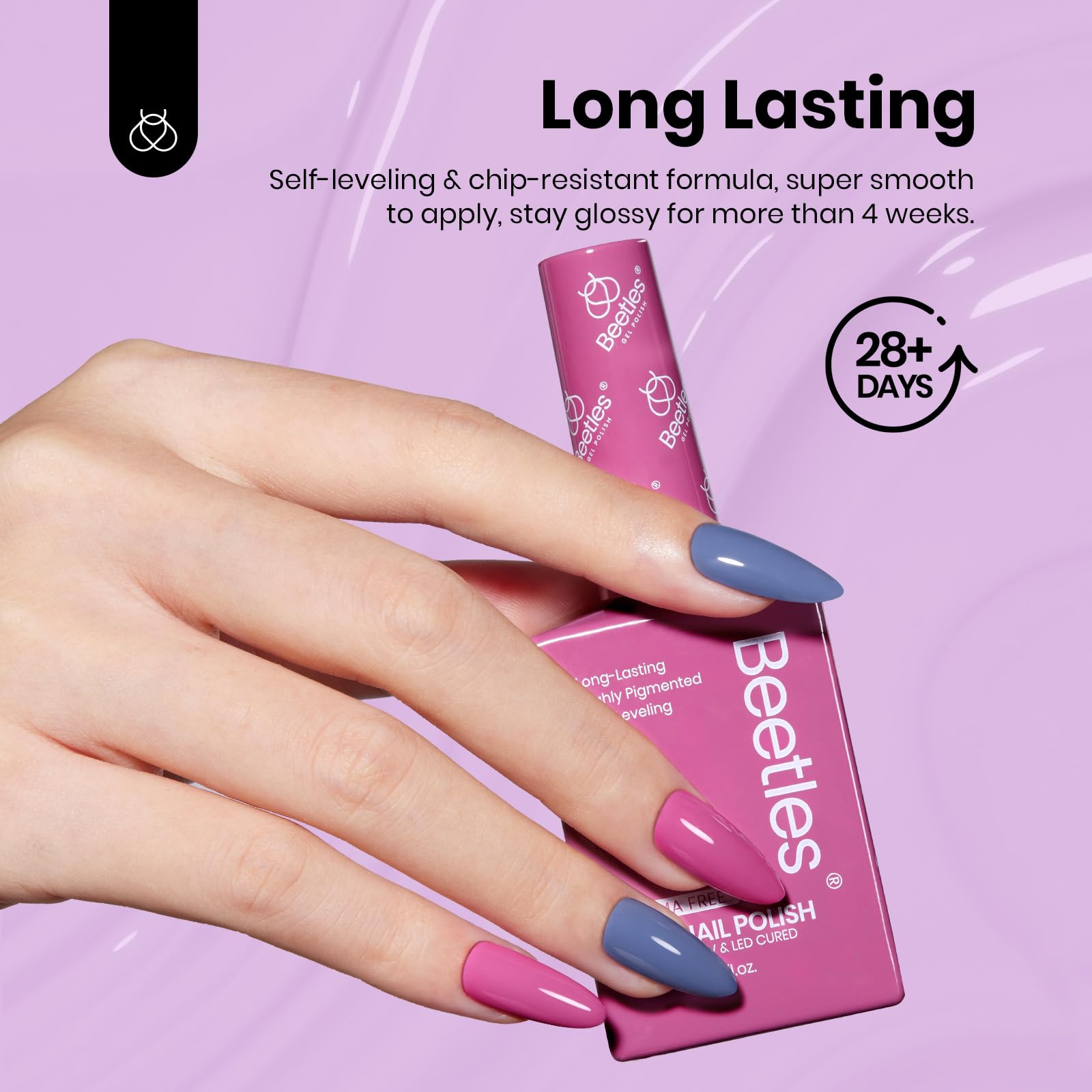 Beetles Hema-Free Gel Polish Set – 6 Pastel Colors, 15ml Each | Soak-Off UV/LED Nail Kit