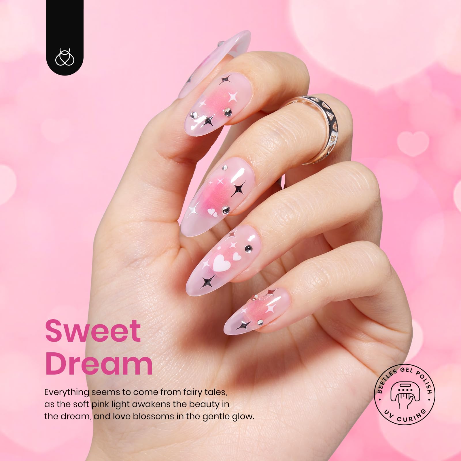 Beetles Pink Gel Nail Polish Set – 6 Pink Shades, Soak-Off UV/LED
