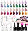 Beetles Jelly Gel Nail Polish Set – 53PCS, 36 Colors, Cat Eye Gel Kit with Glossy & Matte Top Coats