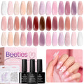 Beetles Jelly Gel Nail Polish Set – 25Pcs, 20 Colors, Soak-Off UV Gel Kit + Base Coat, Top Coats, Pearls