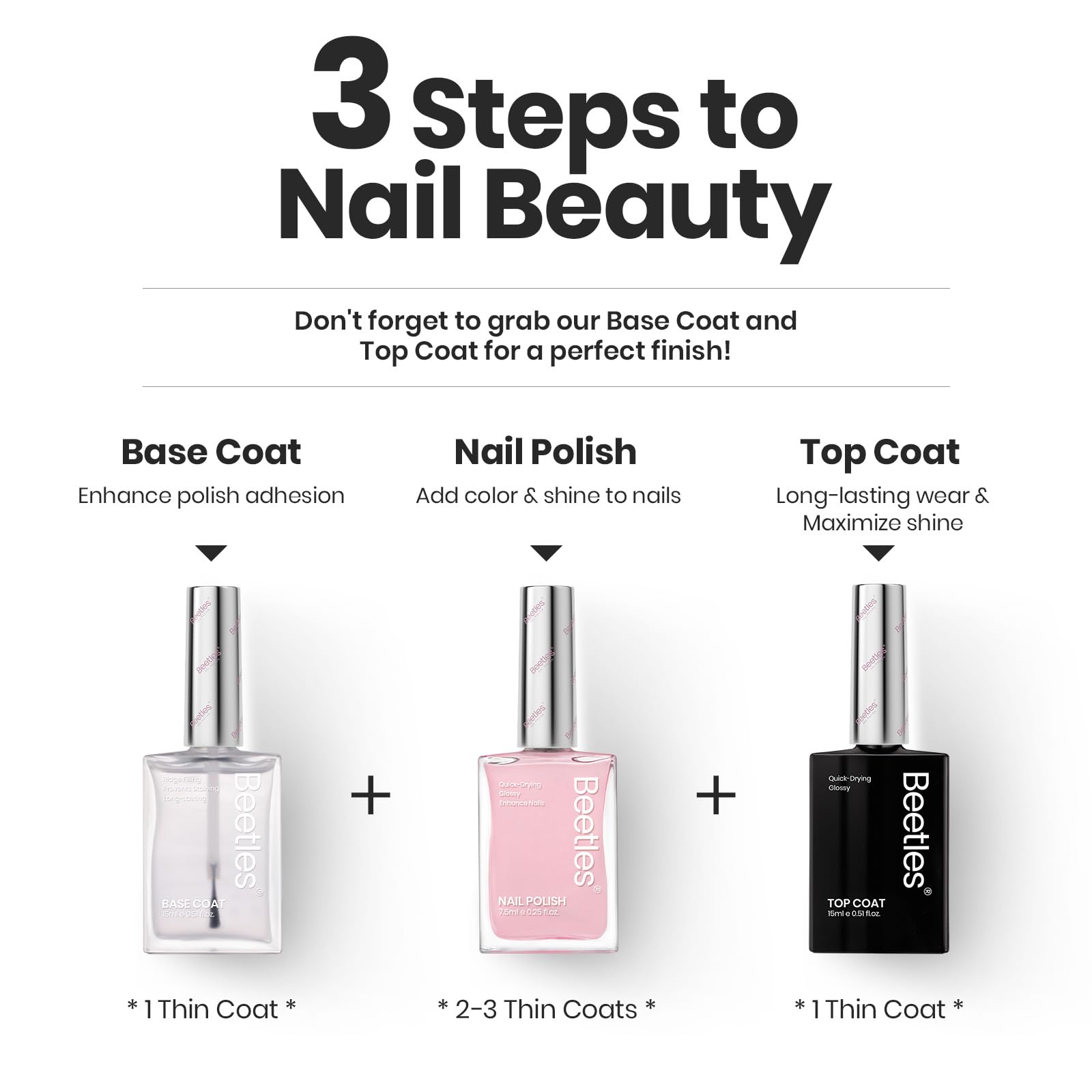 Beetles Jelly Nail Polish Set – 6 Quick-Dry Velvet Glow Shades