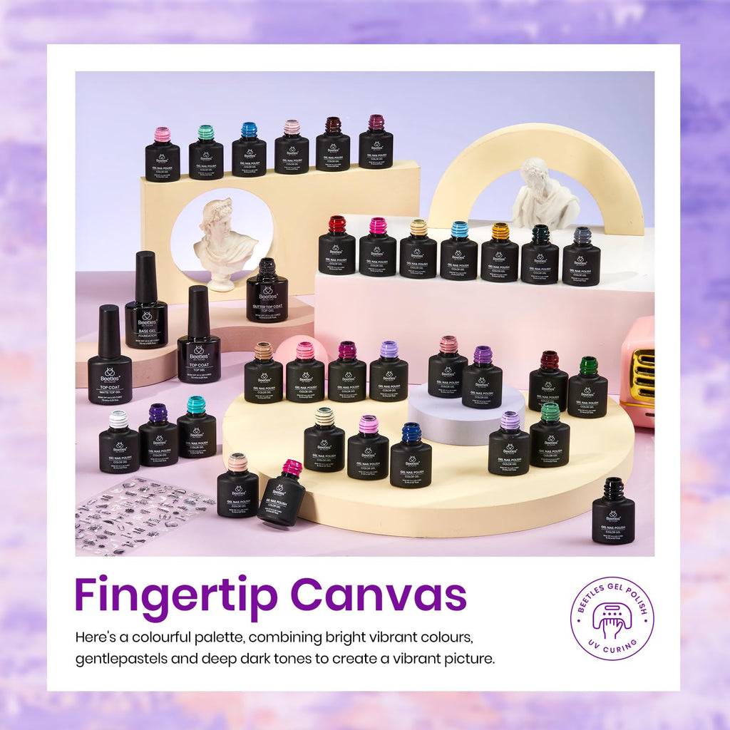 Beetles Spring Gel Polish Set — 32 Colors UV/LED Nails Kit with Base & Top Coats