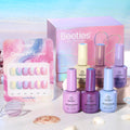Beetles Pearl Gel Polish Set – Ocean Whisper Collection (6×15ml) Mermaid Shell Swirl Nails