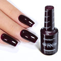 Beetles Pro Dark Purple Gel Nail Polish – Currently Crushing Burgundy Red 20ml | Glitter Plum Shine, UV Lamp Cure Required
