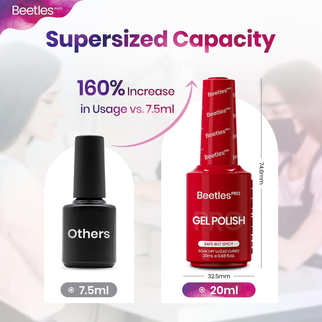 Beetles Pro Red Gel Polish – Safe but Spicy Burgundy Wine Red 20ml