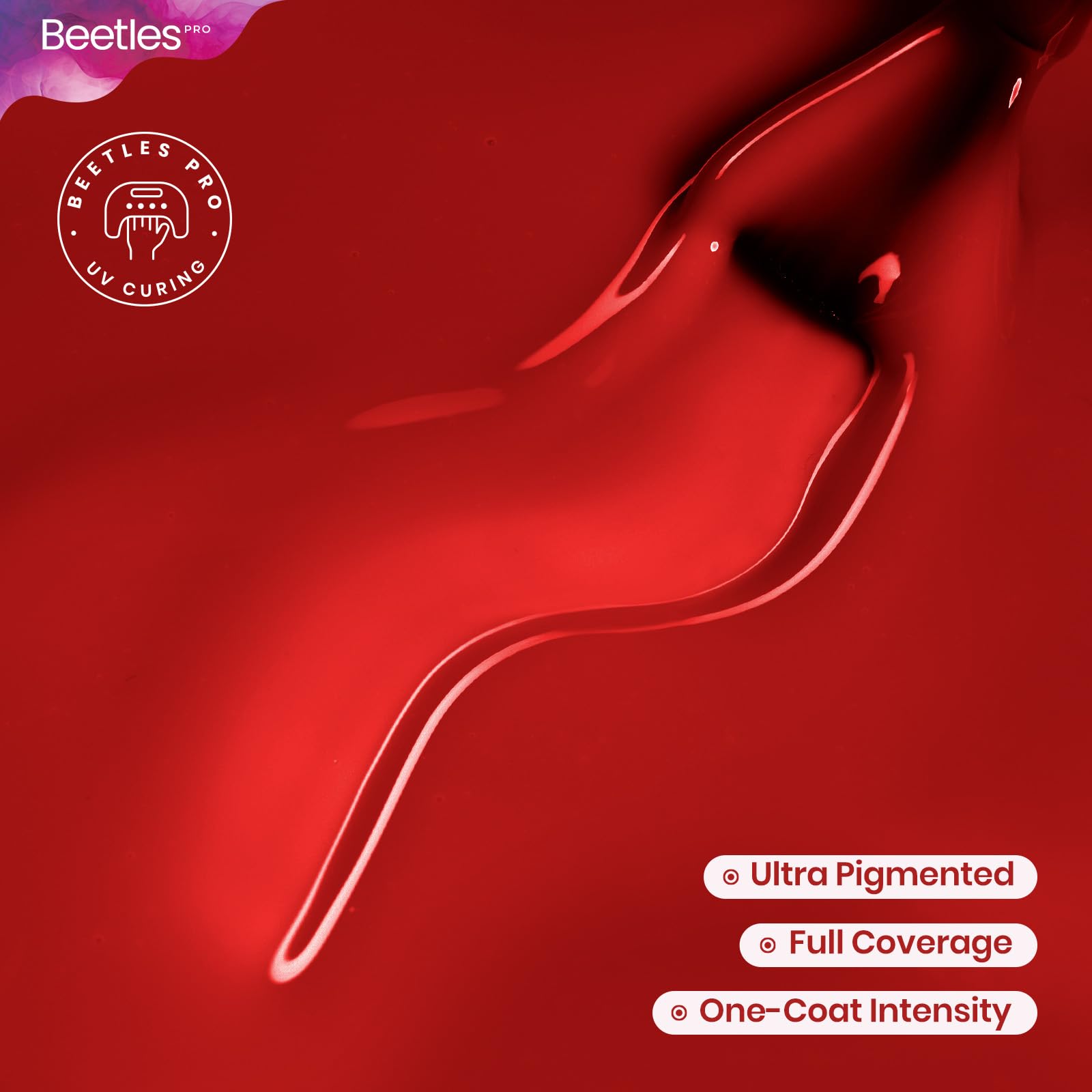 Beetles Pro Red Gel Polish – Safe but Spicy Burgundy Wine Red 20ml