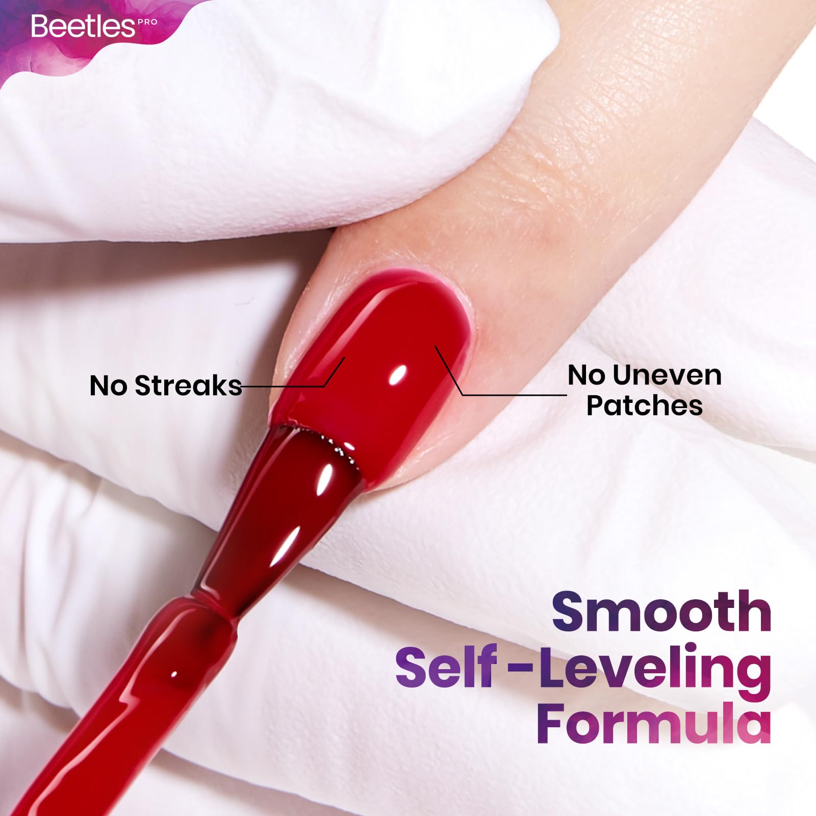 Beetles Pro Red Gel Polish – Safe but Spicy Burgundy Wine Red 20ml