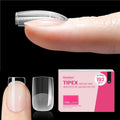 Beetles Tipex Instant Apex Nail Tips – Extra Short Square, 192 Pcs, Pre-Built & Pre-Etched, 16 Sizes