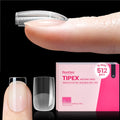 Beetles Tipex Instant Apex Nail Tips - Extra Short Square, 512 Pieces, 16 Sizes
