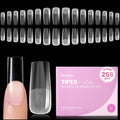 Beetles Tipex Lite Apex Nail Tips – Square Long, 256pcs, 16 Sizes (00–14)