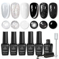 Beetles Gel Nail Polish Set - Twilight Gleam: 6-Color Cat Eye Glitter Kit