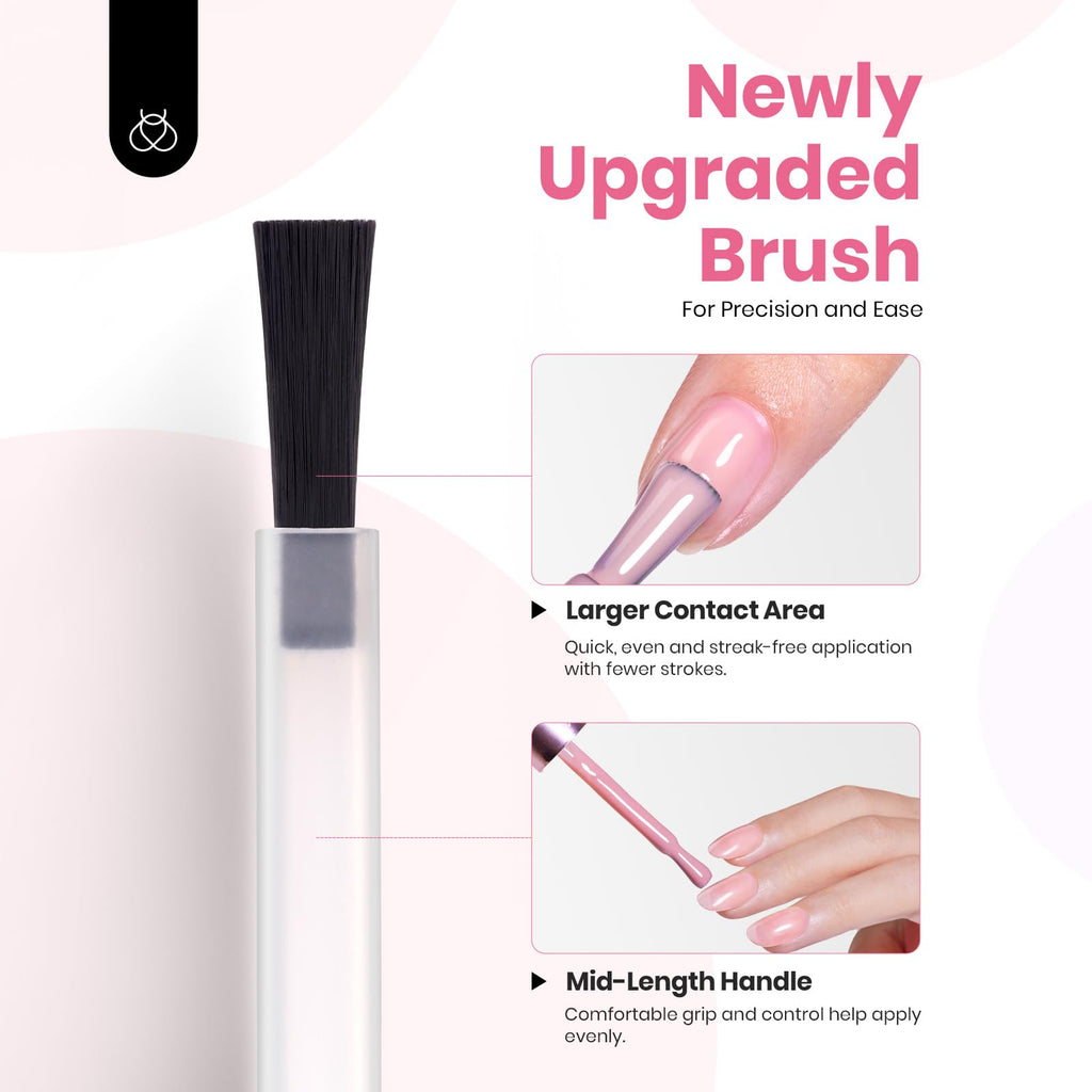 Beetles Nude Pink Gel Nail Polish Set – 6 Hema-Free Jelly Shades (15ml)