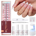 Beetles X Press Plus Gel Nails Kit – Peachy French | All-In-One Press-On Nails