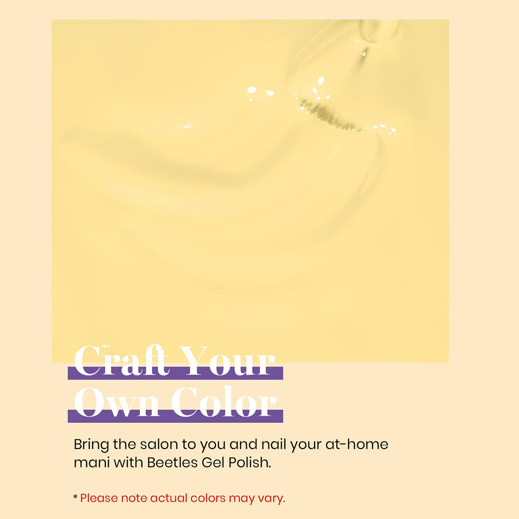 Beetles Yellow Gel Polish – Lemon Chiffon 15ML | Pastel Nail Gel Polish for DIY & Salon
