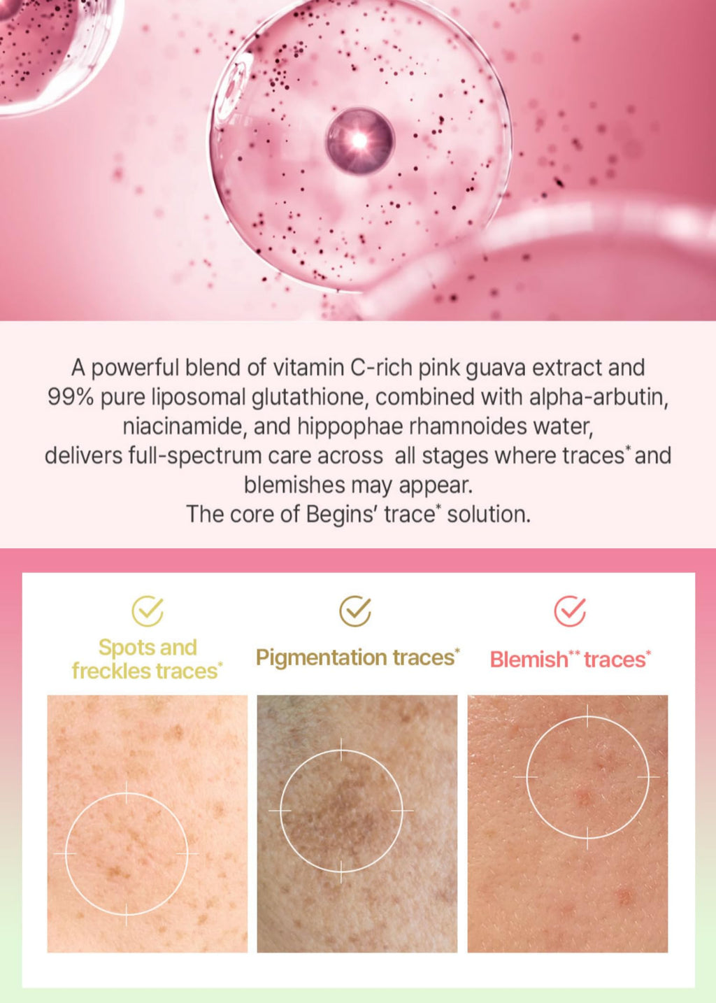 BeginS by JUNGSAEMMOOL Pink Guava Glutathione Blemish Cream – Lightweight Moisturizer with 99% Glutathione, Niacinamide & Vitamin C