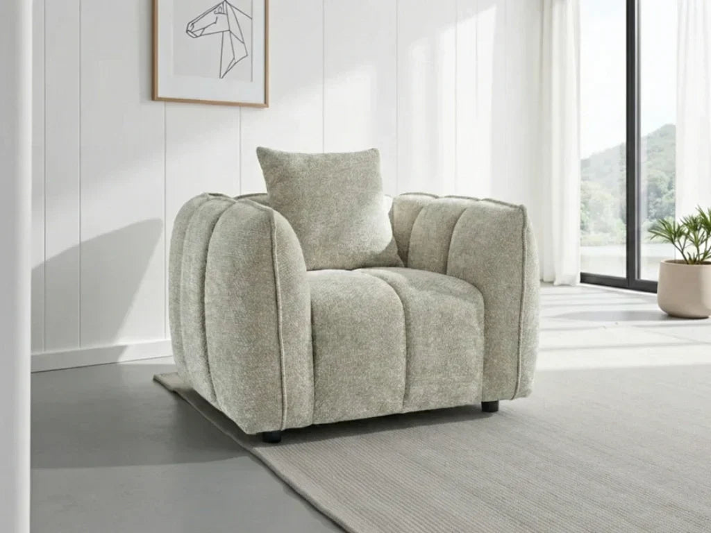 Venice Fabric Armchair Sofa with Plush Comfort Design
