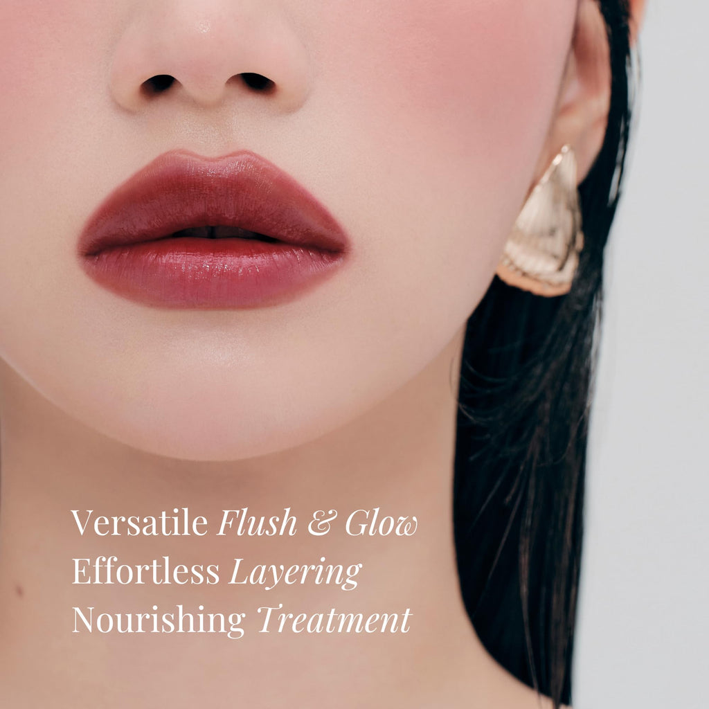 BEIGIC Flush Lip & Cheek Balm | Vegan Buildable Cream Blush in 01 Tulle Peach Coral | Dewy Glow
