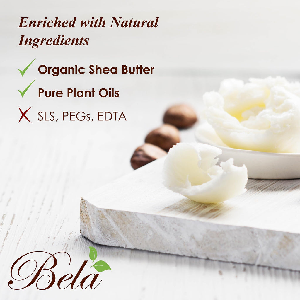BELA Pomegranate Soap 3.3 oz Pack of 6 – French Triple Milled with Organic Shea Butter – Made in Australia