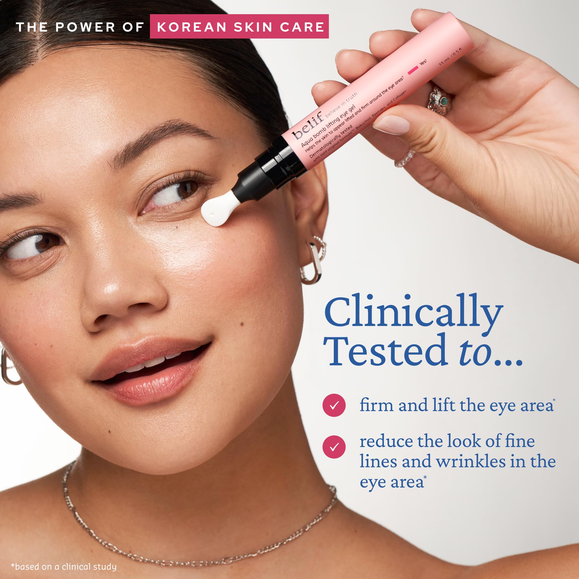 belif Retinol Firming Eye Serum – Aqua Bomb Lifting Eye Gel with Bakuchiol & Peptides