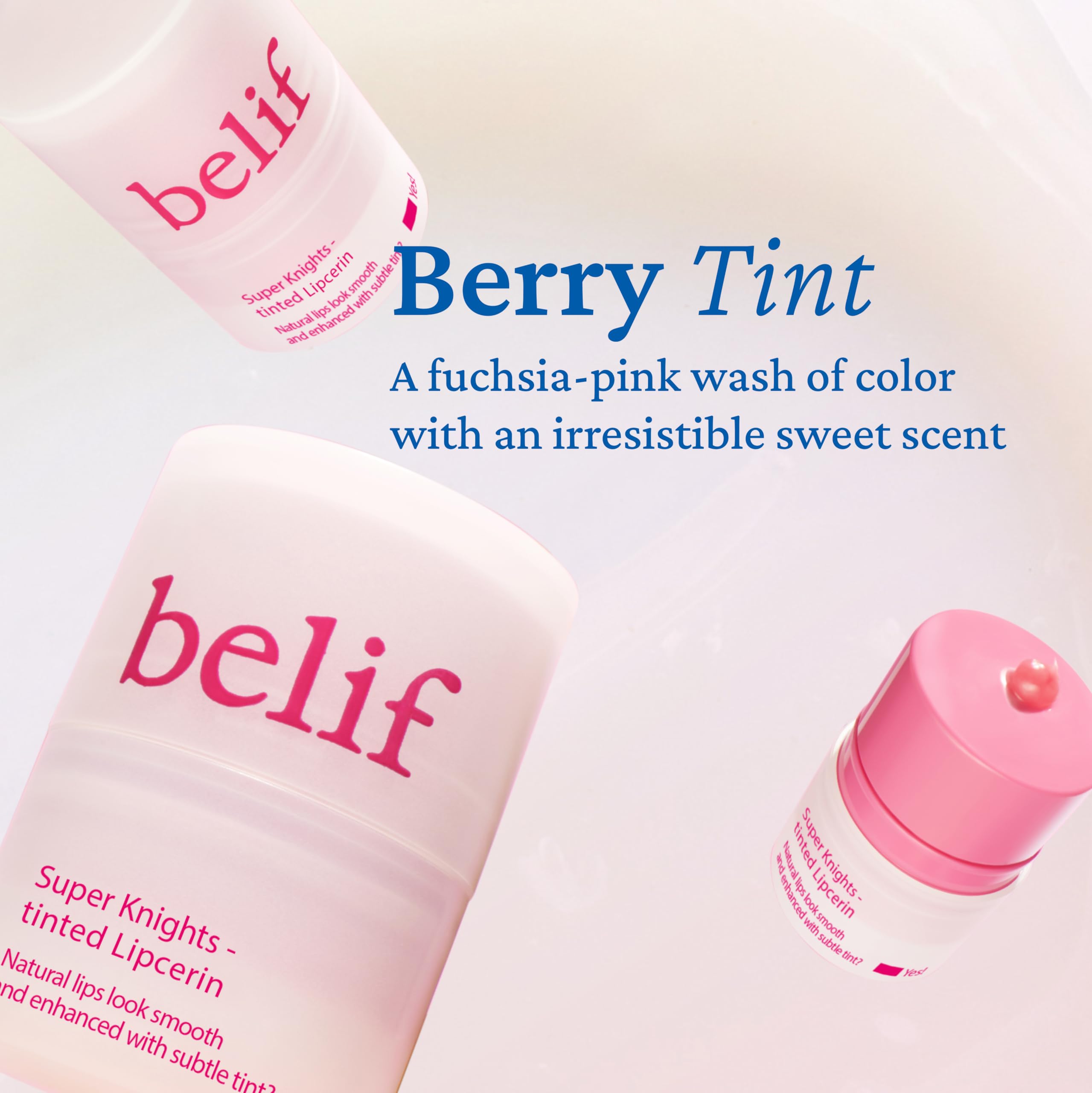 belif Super Knights Lipcerin Berry – Hydrating Tinted Lip Butter with Peptides & Multivitamin Complex