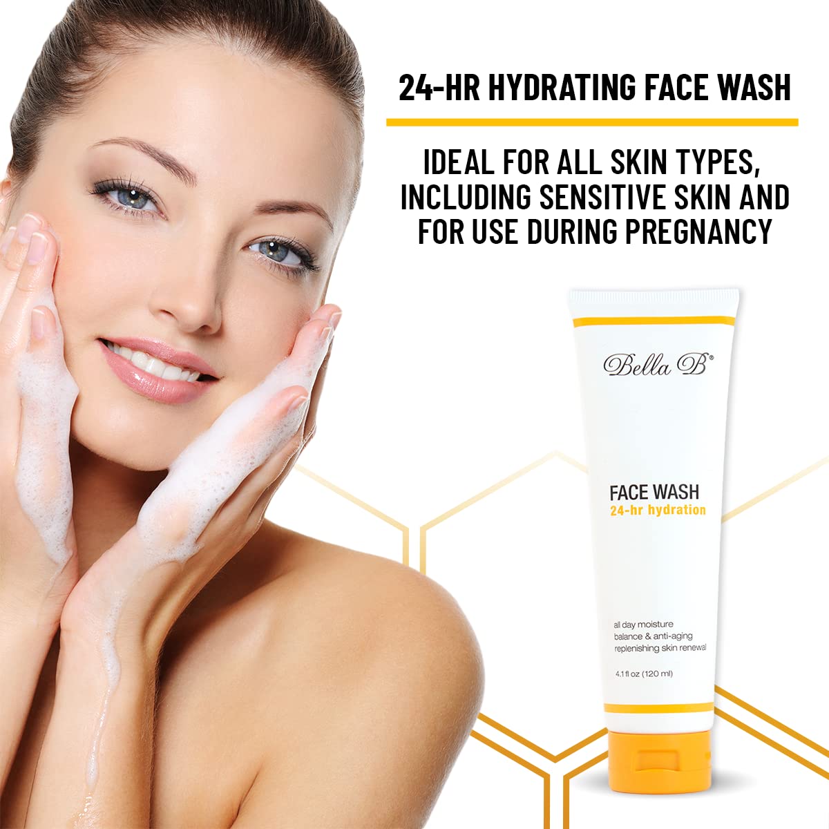 Bella B Face Wash 4.1 oz Tube – Pregnancy-Safe Hydrating Facial Cleanser
