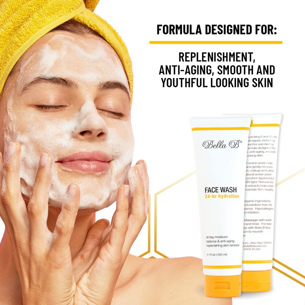 Bella B Face Wash 4.1 oz Tube – Pregnancy-Safe Hydrating Facial Cleanser