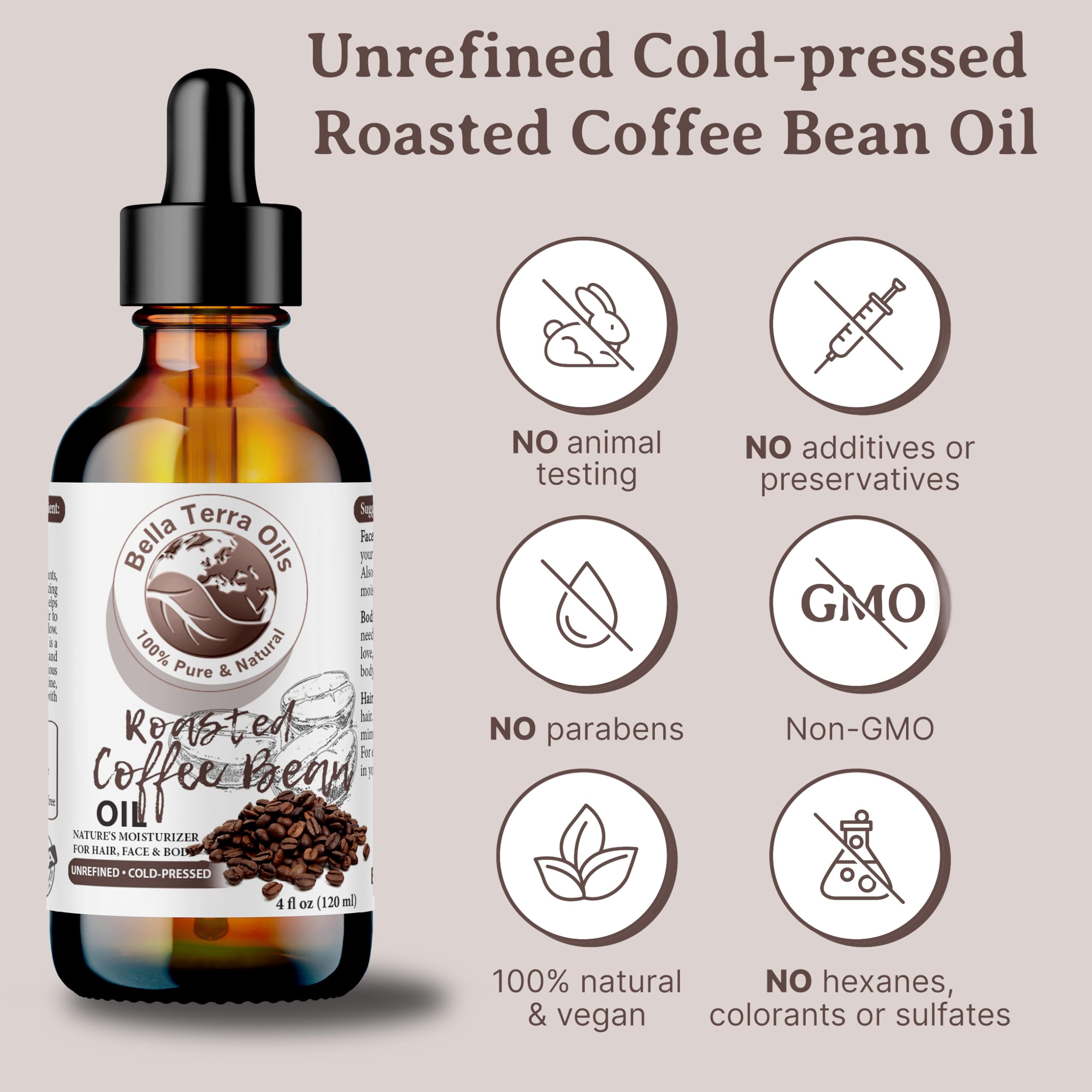 Bella Terra Oils – Roasted Bean Oil 4oz | Flavor Infusion & Skin Nourishment