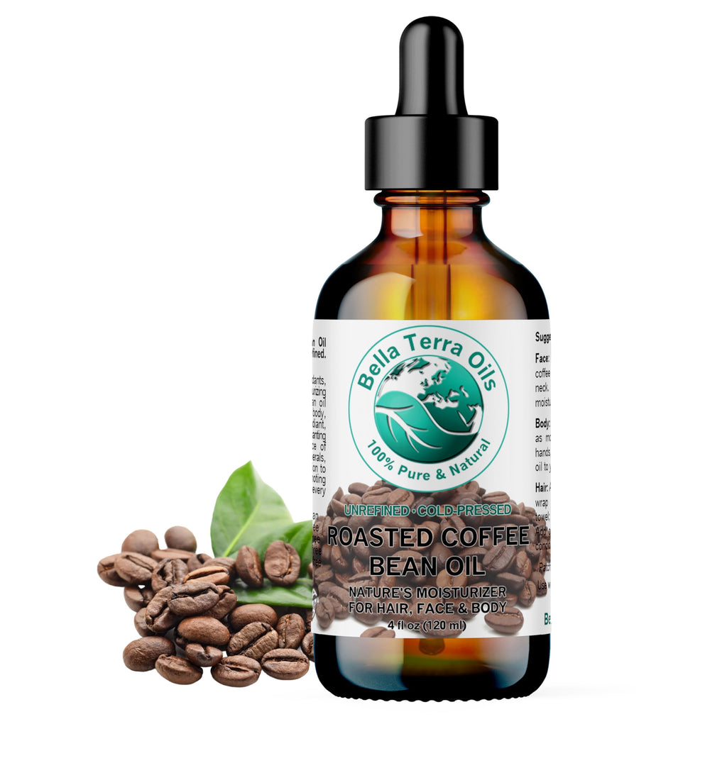 Bella Terra Oils Roasted Coffee Bean Oil – 4 oz | Luxurious Coffee Extract with Essential Fatty Acids