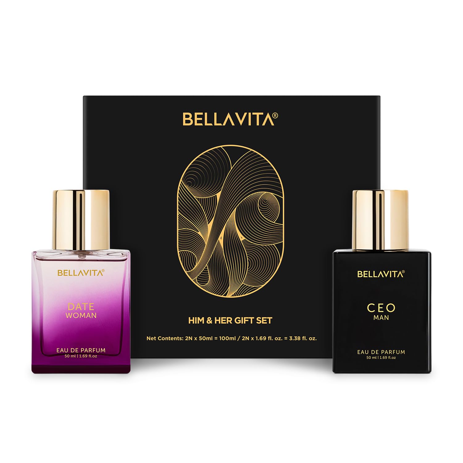 Bella Vita Luxury CEO Man & Date Woman Gift Set – 2x50ml Eau de Parfum for Him & Her