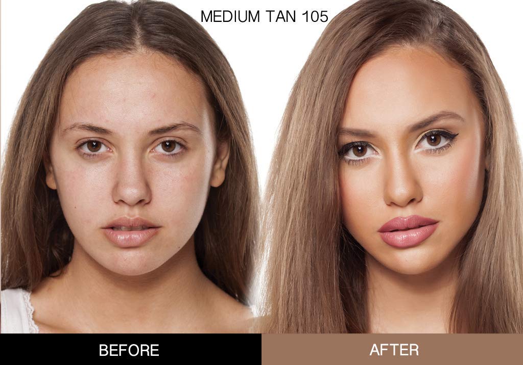 Bellaterra Cosmetics BB Cream Medium Tan 105 – Mineral Tinted Moisturizer & Matte Foundation, Oil-Free, Buildable Coverage, Clean Beauty 1.69 oz