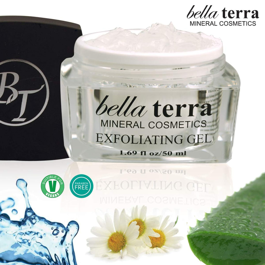 Bellaterra Cosmetics Mineral Exfoliating Gel – Gentle Vegan Facial Exfoliator for All Skin Types