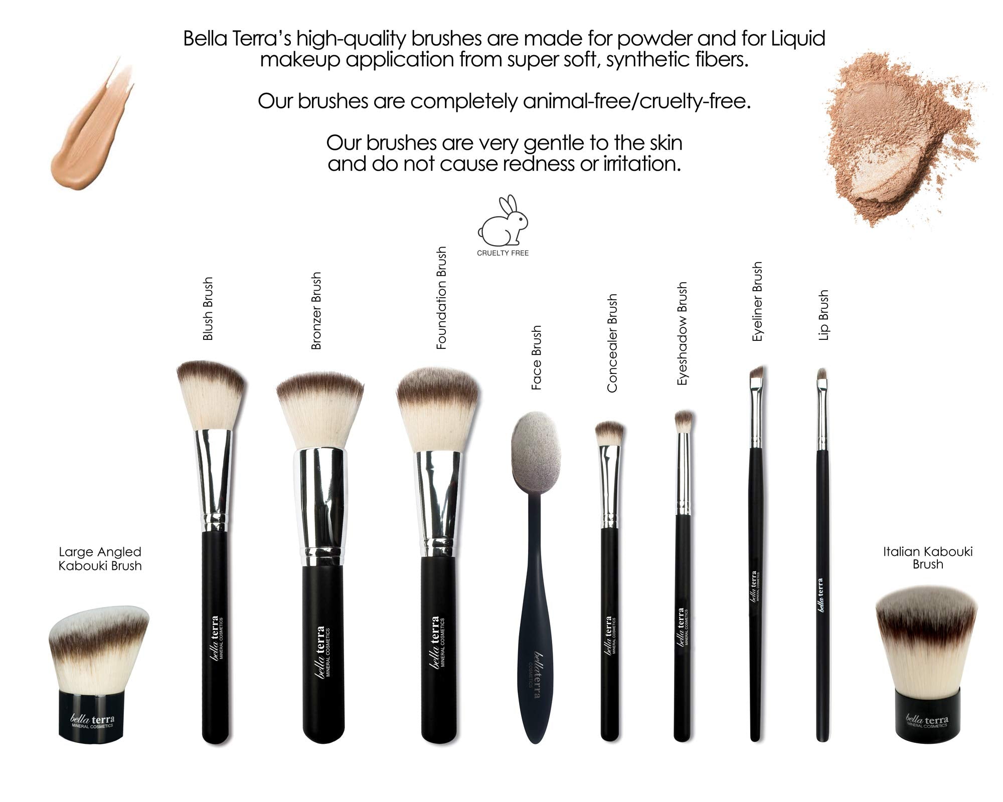 Bellaterra Cosmetics BellaTerra Mineral Powder Foundation – Latte (Medium Warm) | Buildable Matte Coverage, 9g