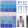 BELLEBOOST 20,000 Blue Resin Rhinestones Kit with 3 B7000 Glue for Crafting