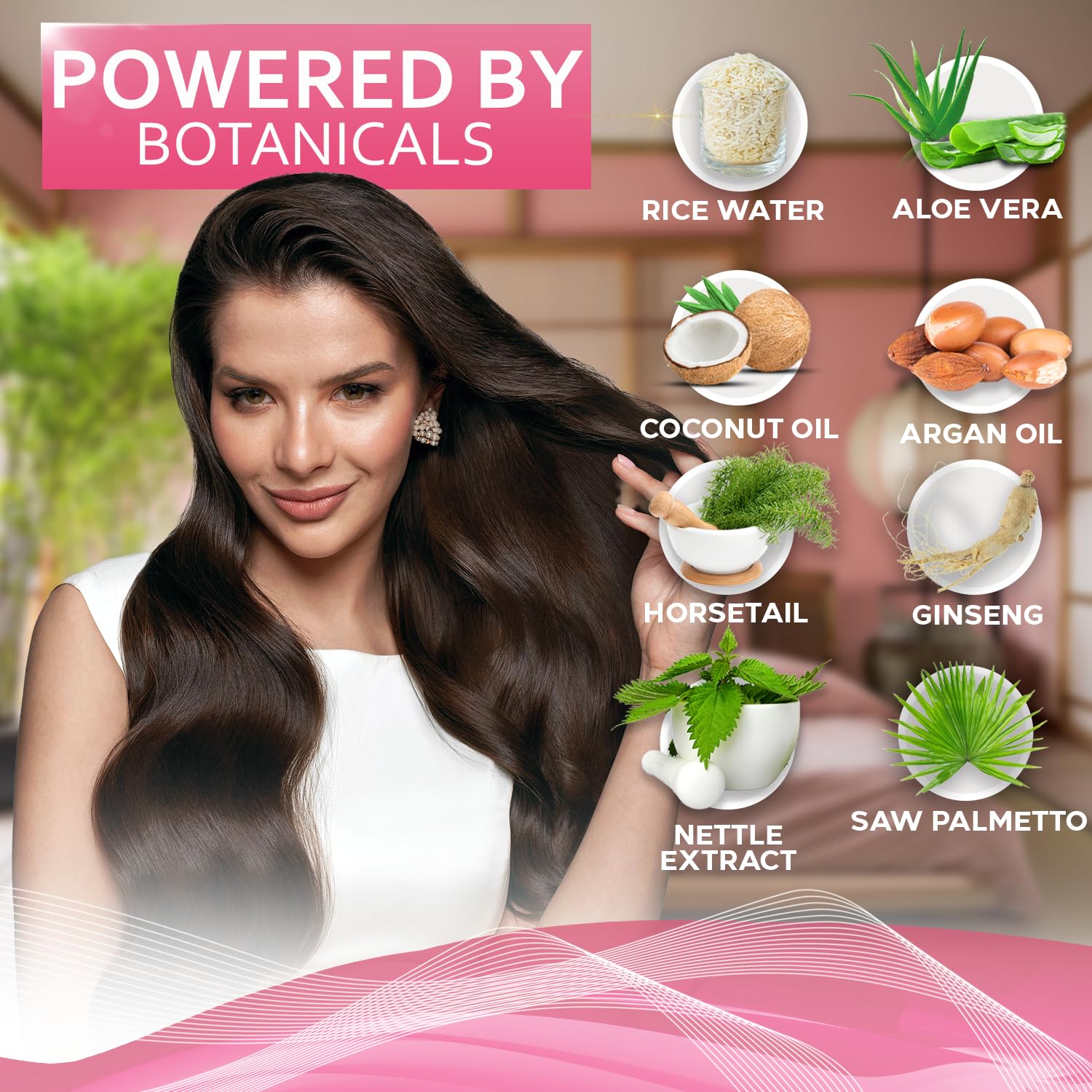 Bellisso Rice Water Shampoo and Conditioner Set – Sulfate Free, Volumizing for Thin Hair