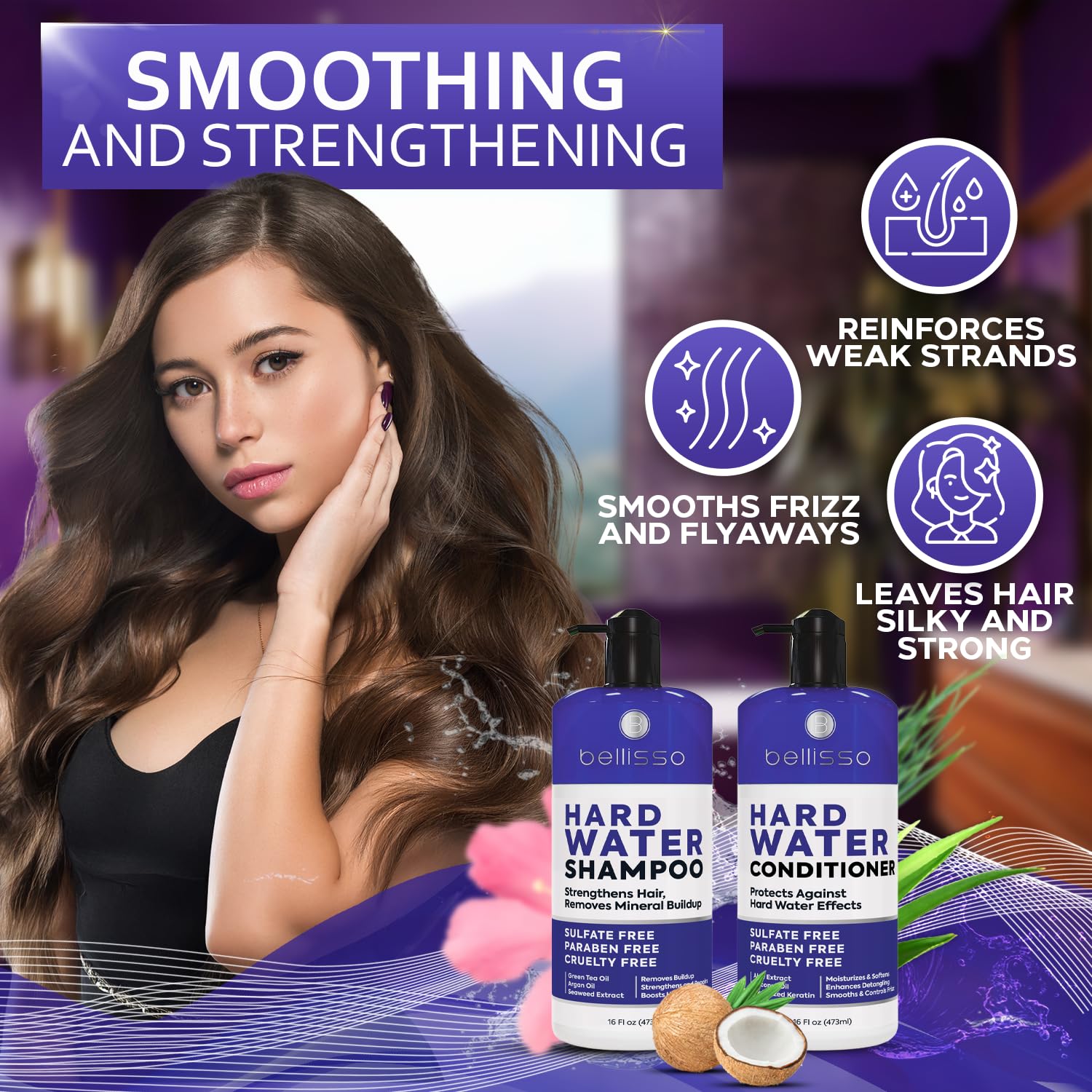 Bellisso Hard Water Shampoo & Conditioner – Sulfate Free Chelating Hair Care