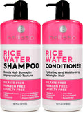 Bellisso Rice Water Shampoo and Conditioner Set – Sulfate Free, Volumizing for Thin Hair