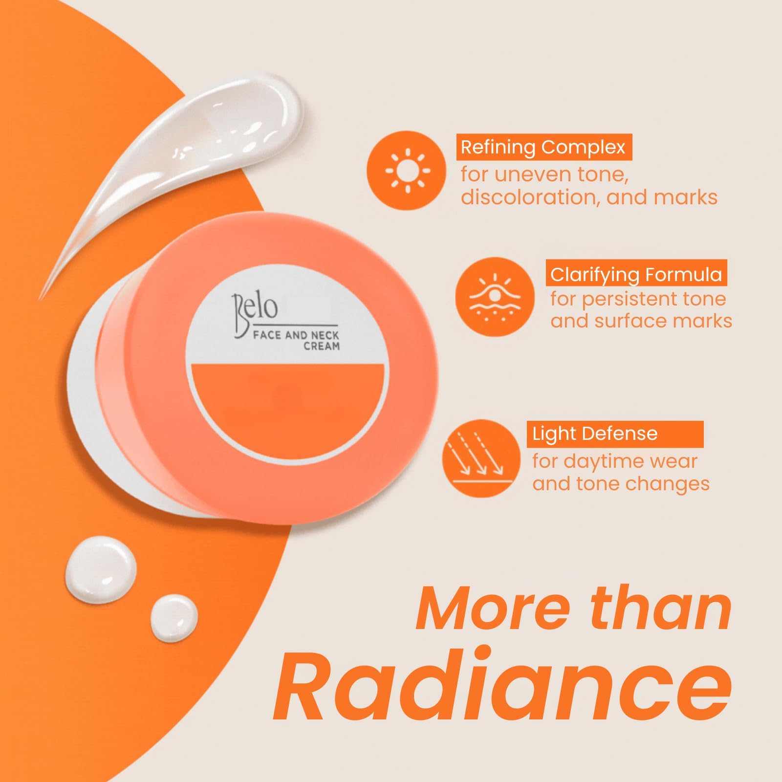 Belo Essentials Even Tone Face & Neck Cream – Radiance Moisturizer 50g x 3-Pack