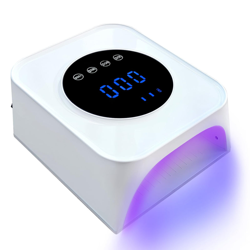 Belovedone 72W UV Nail Lamp – Cordless LED Gel Dryer with 4 Timer Modes and Diamond Rhinestones