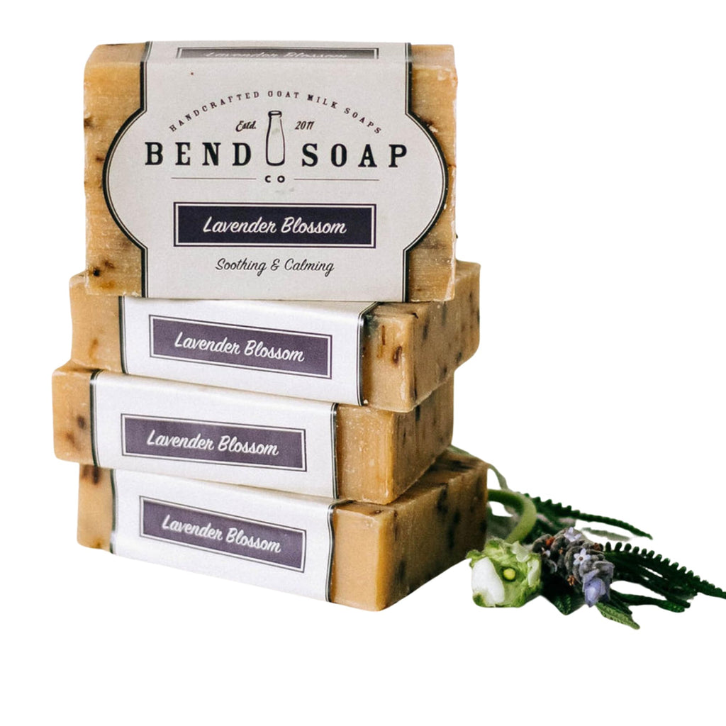 All Natural Goat Milk Soap – Lavender Blossom, Handmade in the USA (4 x 4.5 oz)